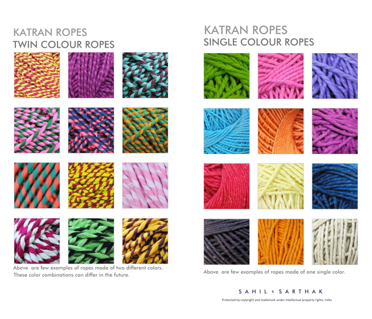 sahil Sarthak katran Color Stories and palette multicolor chair ropes